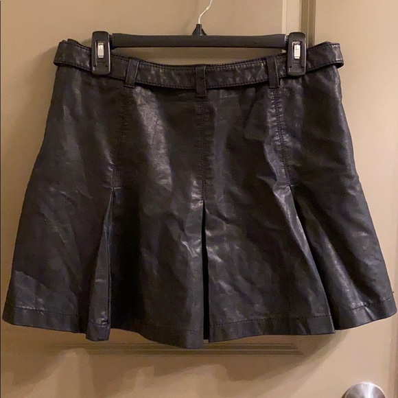 Free People Pleated Leather Skirt - Picture 2 of 2